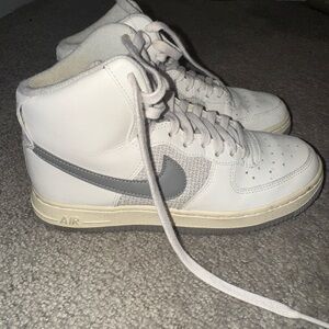 Nike Kids White and Gray Sneakers